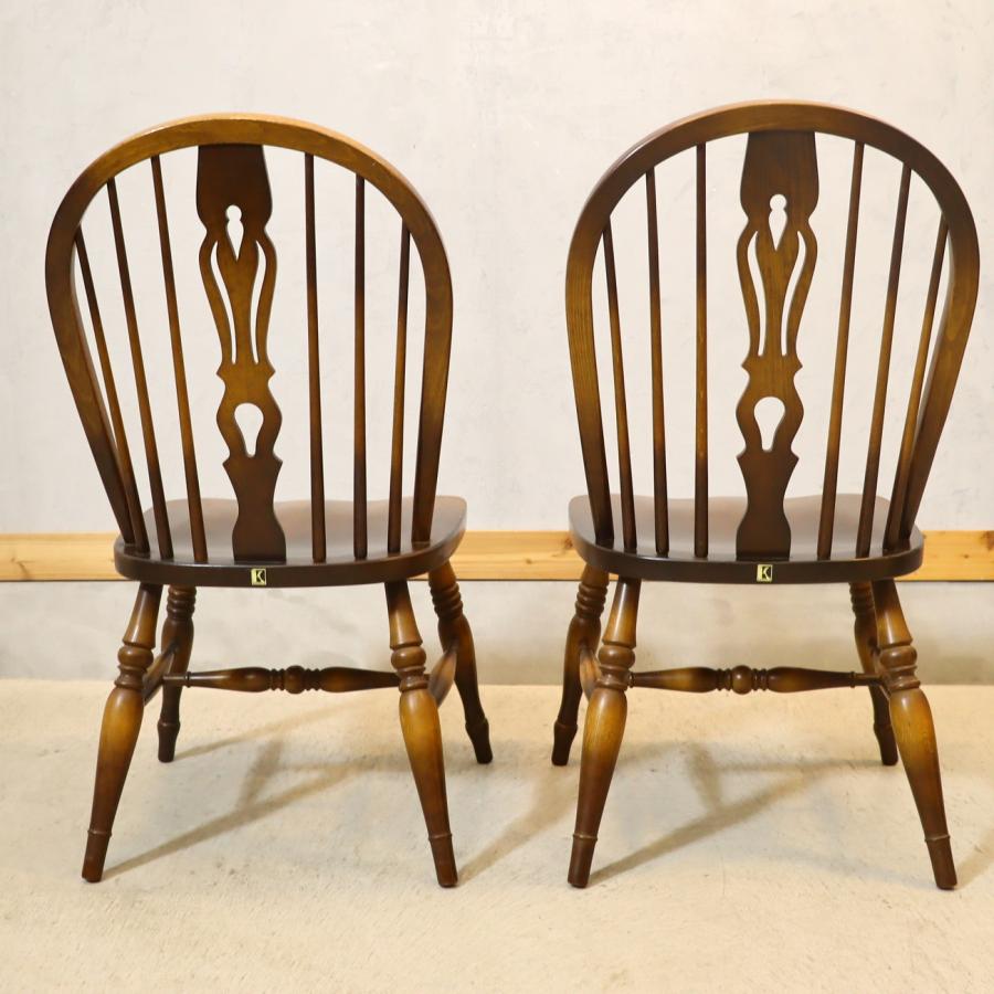 飛騨産業 キツツキマーク 穂高 ウィンザーチェア 2脚セット No.266