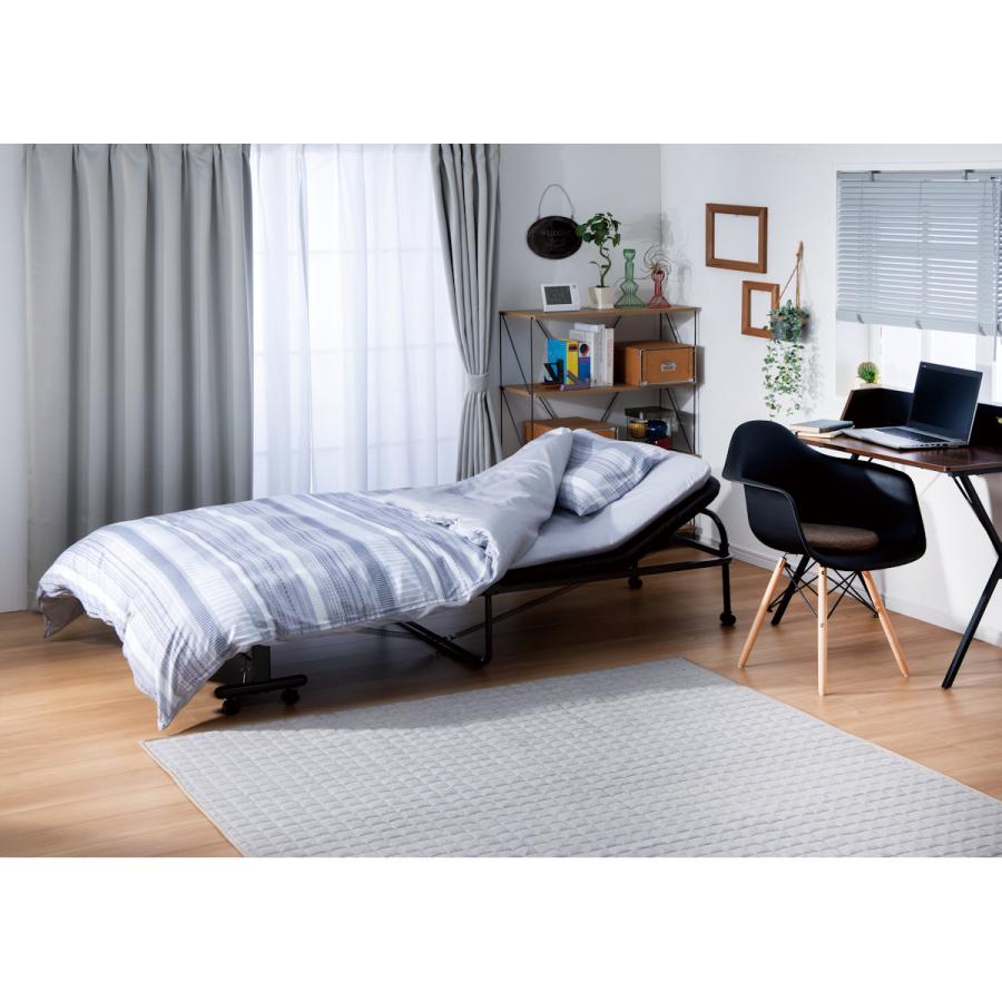 アテーナライフ 折りたたみベッド ブラウン シングル : コメリドット