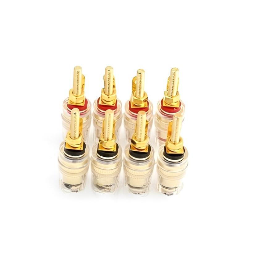 バナナプラグ対応 赤黒 8個セット スピーカーターミナル スピーカー