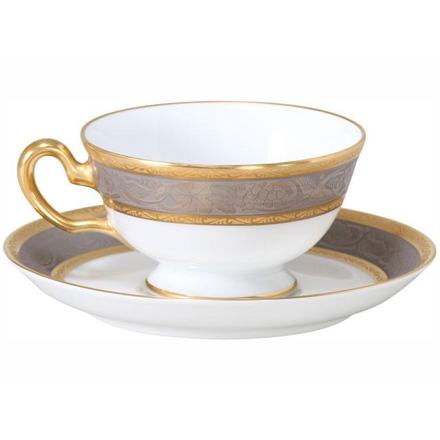 大倉陶園 日本製 金白金蝕ぶどう唐草 カップ＆ソーサー 6C/1246 洋食器