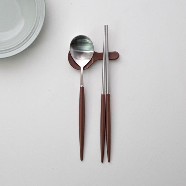 エッフェルシルバー 箸スプーン (1セット) 全8カラー 韓国カトラリー