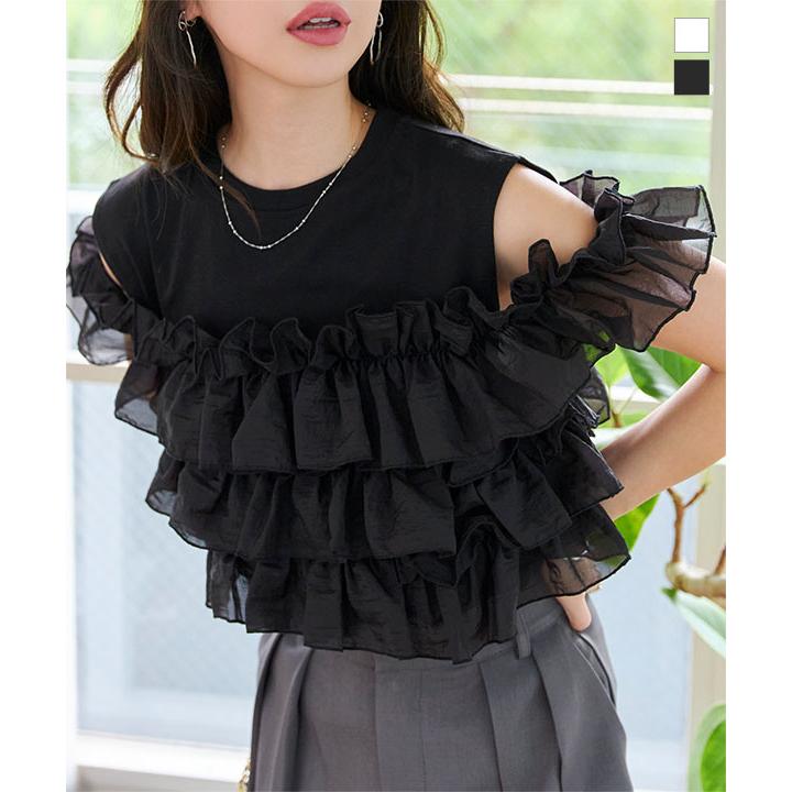 KOBE LETTUCE（神戸レタス） トップス レディース フリル ビスチェ風