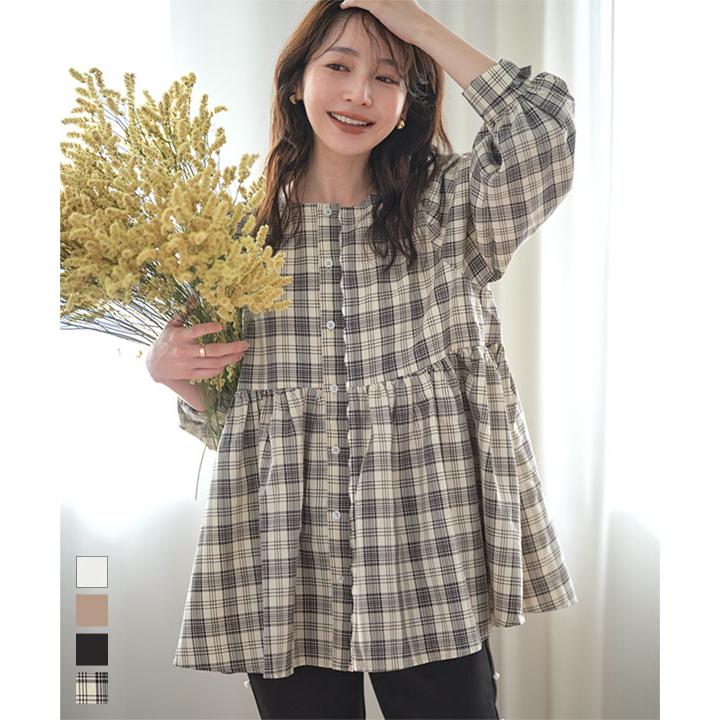 KOBE LETTUCE（神戸レタス） ブラウス レディース 長袖 スカラップ