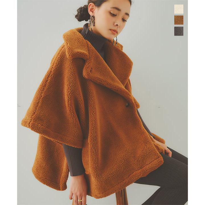 KOBE LETTUCE（神戸レタス） ケープ コート レディース ファー 暖かい