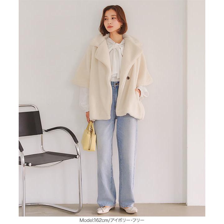 KOBE LETTUCE（神戸レタス） ケープ コート レディース ファー 暖かい