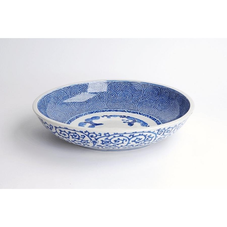 江戸時代 後期 古伊万里 微塵唐草 松竹梅文 大皿 飾皿 額皿 陶額 尺三