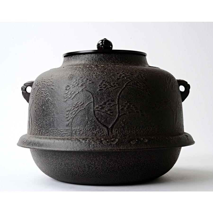 釜師 高橋敬典 浜松地紋 真形羽付釜 共箱、栞付 人間国宝 日本工芸会