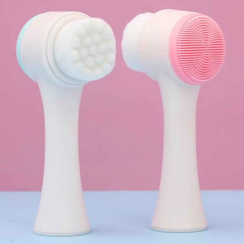 洗顔ブラシ 2way 毛穴ブラシ クレンジングブラシ スキンケア 洗顔