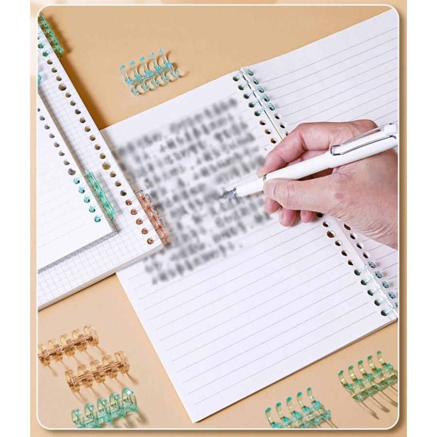 バインダーリング ルーズリーフリング 同色5個セット 綴じ込み用品