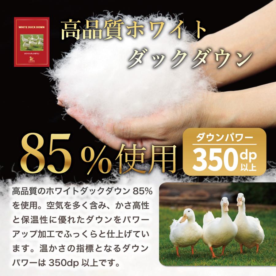 羽毛布団 ダブル 冬用 本掛け 洗える 日本製 増量 ホワイトダック