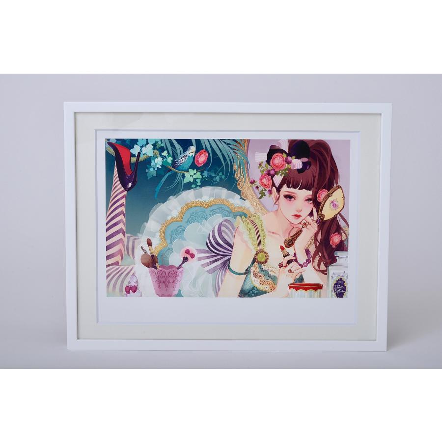 マツオヒロミ 直筆サイン入り複製原画 「ルル」（※額装） : 河出