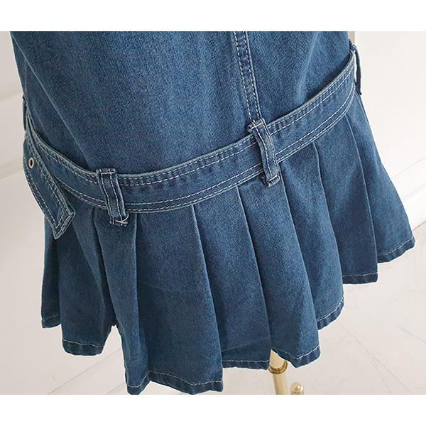 ワンピース レディース ノースリーブ デニム シャツワンピース ミニ