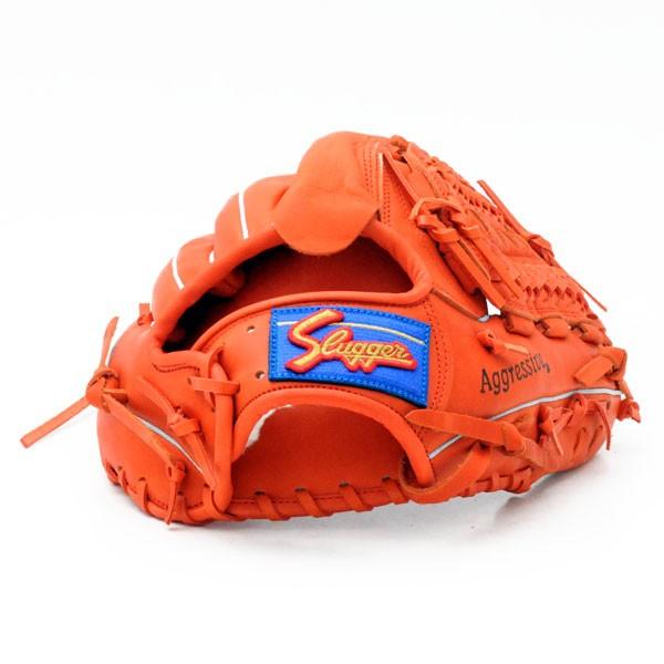スラッガー KSM-17PS 軟式グローブ 投手用 右投げ オレンジ 楽天市場