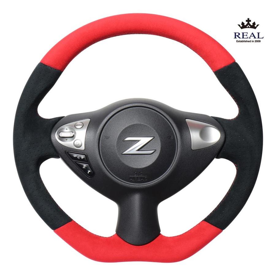 フェアレディZ Z34用 レアル ステアリング オリジナルシリーズ レッド