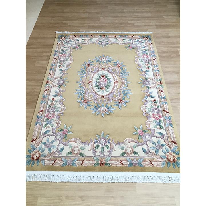 アクセント ラグ 絨毯 カーペット ウール 中国段通 約3畳 約170×246cm