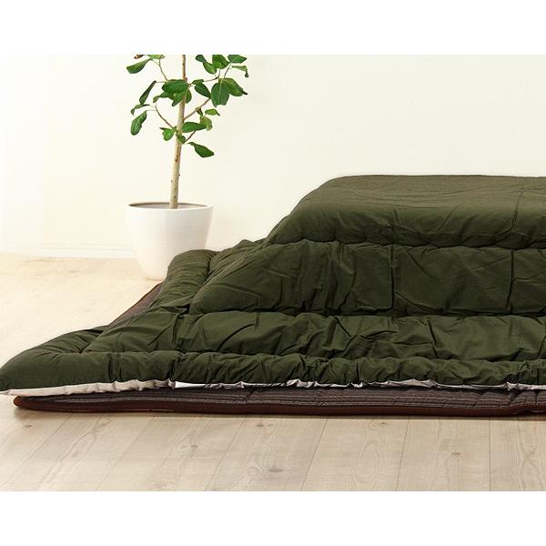 こたつ布団 厚掛け単品 205cm×315cm 「長方形180cm」用 モスグリーン