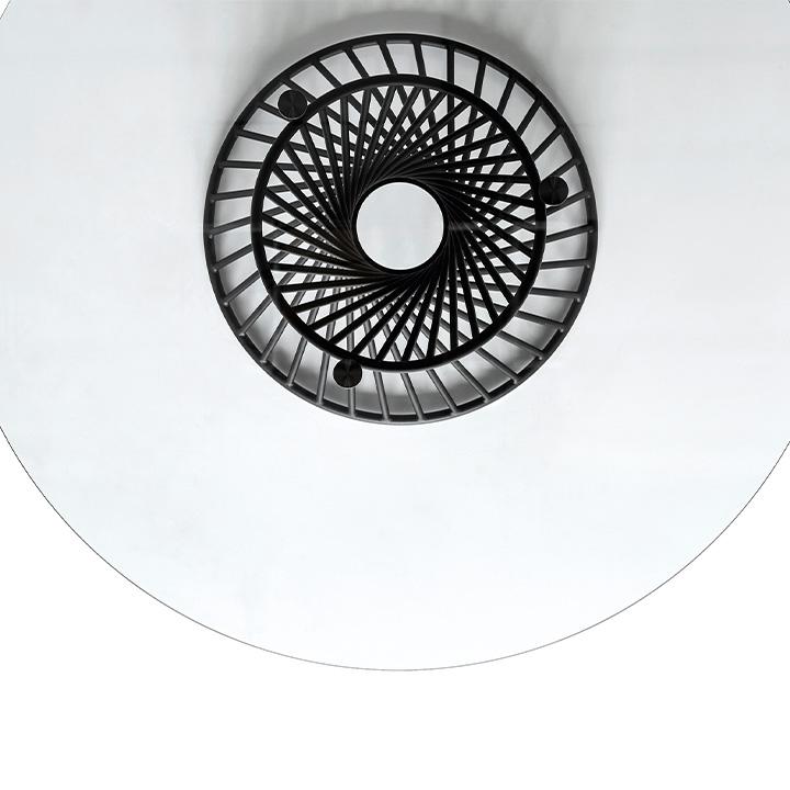 calligaris（カリガリス） オシャレ ガラス丸ダイニングテーブル 組立