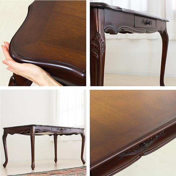 開梱設置 ダイニングテーブル 4人用 アンティーク 猫脚 クラシック