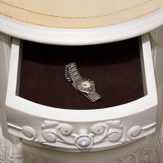 ラウンドチェスト3段 アンティーク風 猫脚 姫家具 エレガント サイド