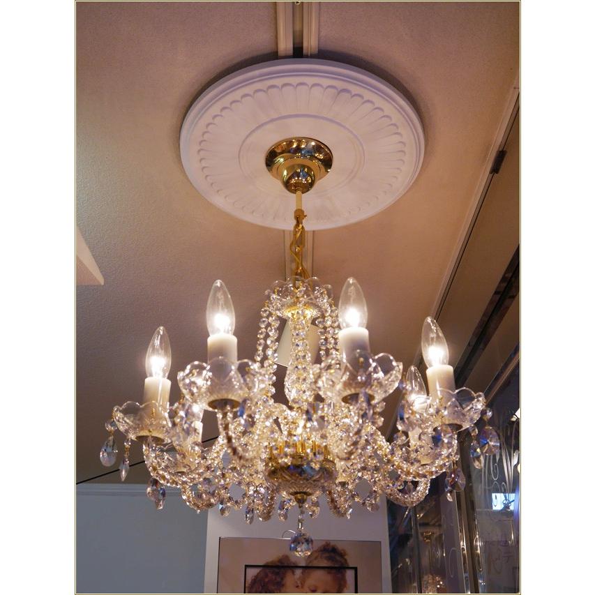 シーリングメダリオン シャンデリア装飾 ホワイト 白 天井用装飾 照明