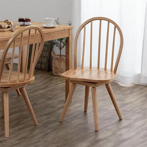 ぼん家具 ダイニングチェア 椅子 ウィンザーチェア 回転 食卓椅子