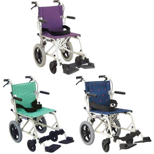 カワムラサイクル 簡易車いす 旅ぐるま KA6 選べる3色 No.80（プラム