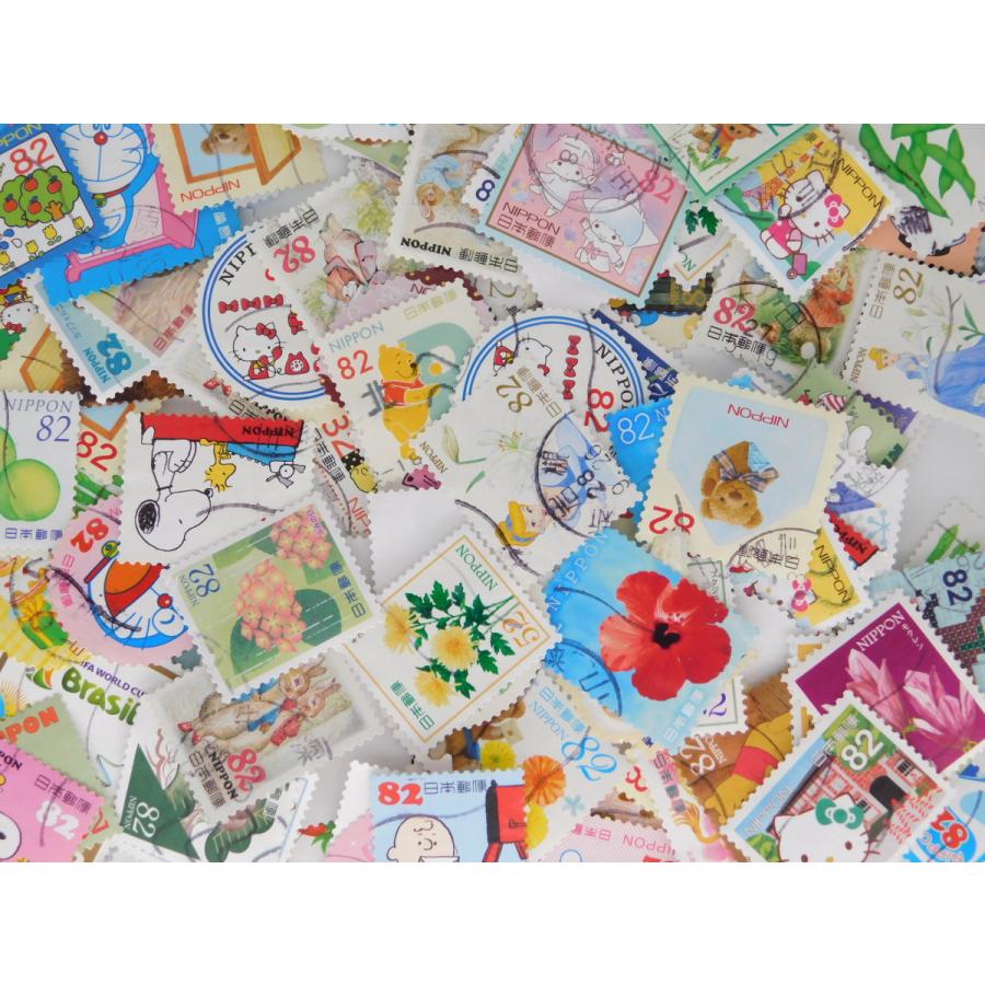 日本切手 使用済切手 最近もの 100枚 記念切手 コラージュ 紙もの