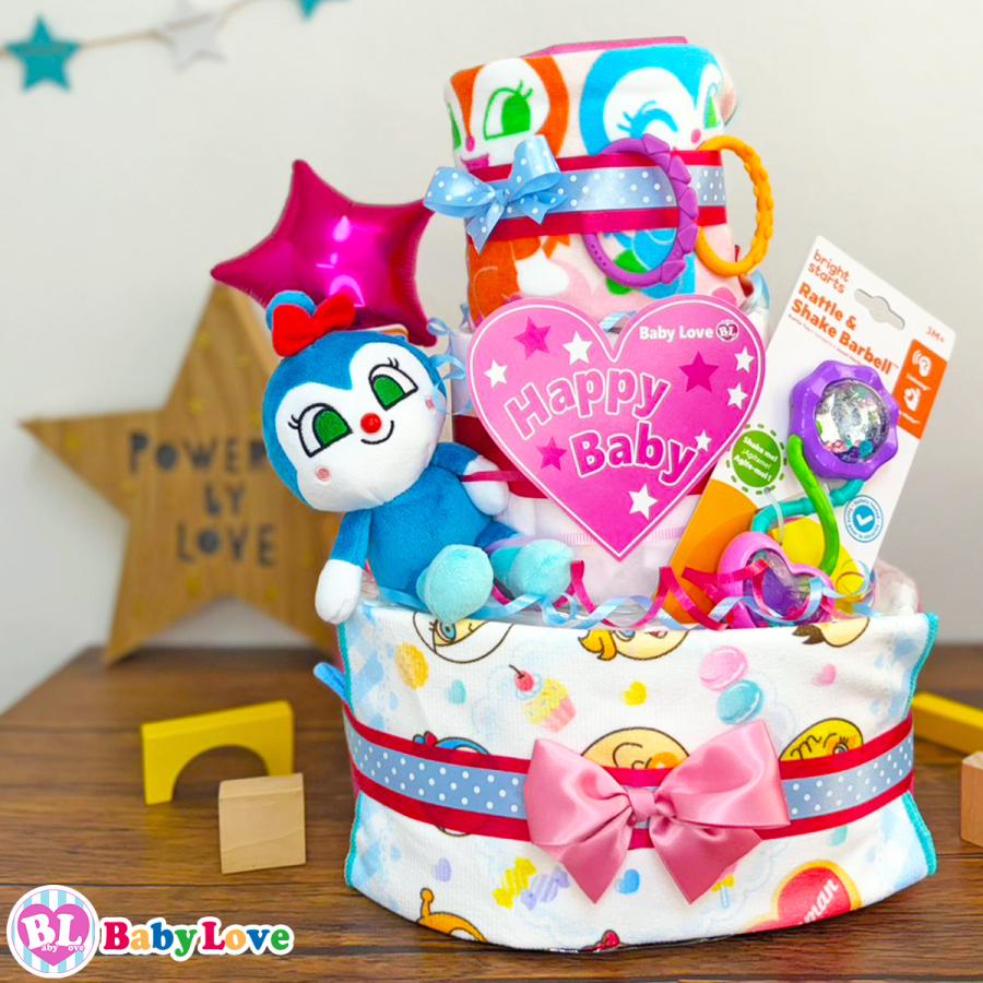 コキンちゃん 出産祝い おむつケーキ アンパンマン 女の子 二人目