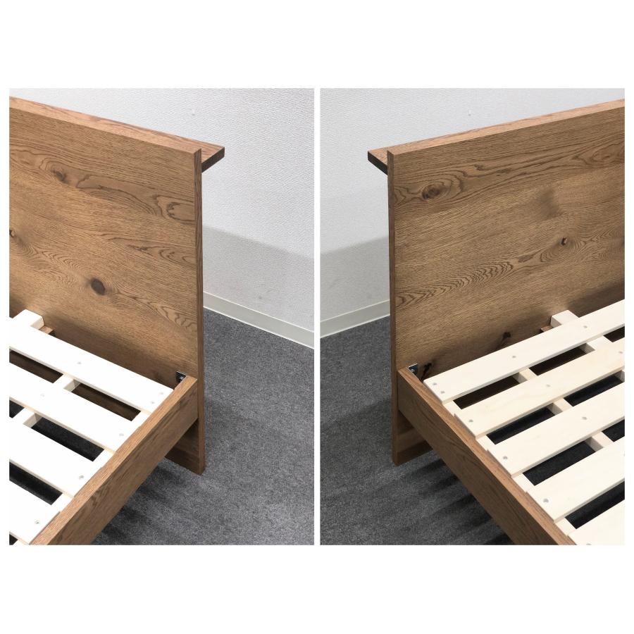 美品□unico/ウニコ□ADDAY/アディ ベッド ハイタイプS オーク