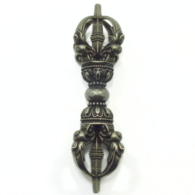 金剛杵 五鈷杵 バジュラ 長さ約13cm 白銅製 密教法具 ヴァジュラ