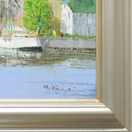 絵画 油絵 オンフルール （黒沢久） 【肉筆】【油絵】【外国の風景