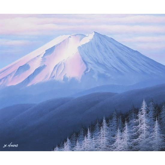 絵画 油絵 富士 F20号 （中尾靖） 【海・山】【肉筆】【油絵】【日本の