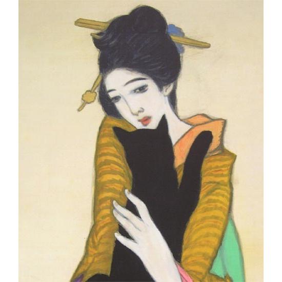 竹久夢二 黒船屋 モダン掛け軸 （掛軸小物なし） 【掛軸】 : 掛け軸