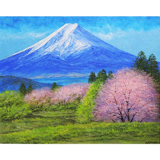 富士山 油絵 油彩画 油絵 富士山油絵 富士山油絵 油絵 油彩画 絵画