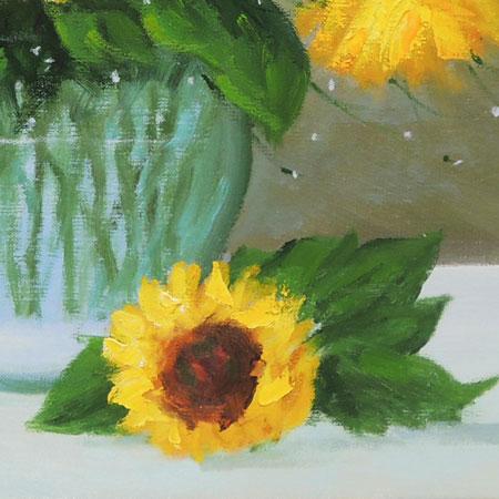 絵画 油絵 ひまわり （堀哲夫） 【肉筆】【油絵】【花】【10号