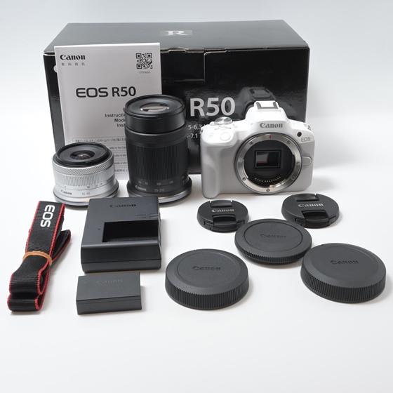 EOS Rシステム キヤノン Canon EOSR50 ダブルズームキット ホワイト
