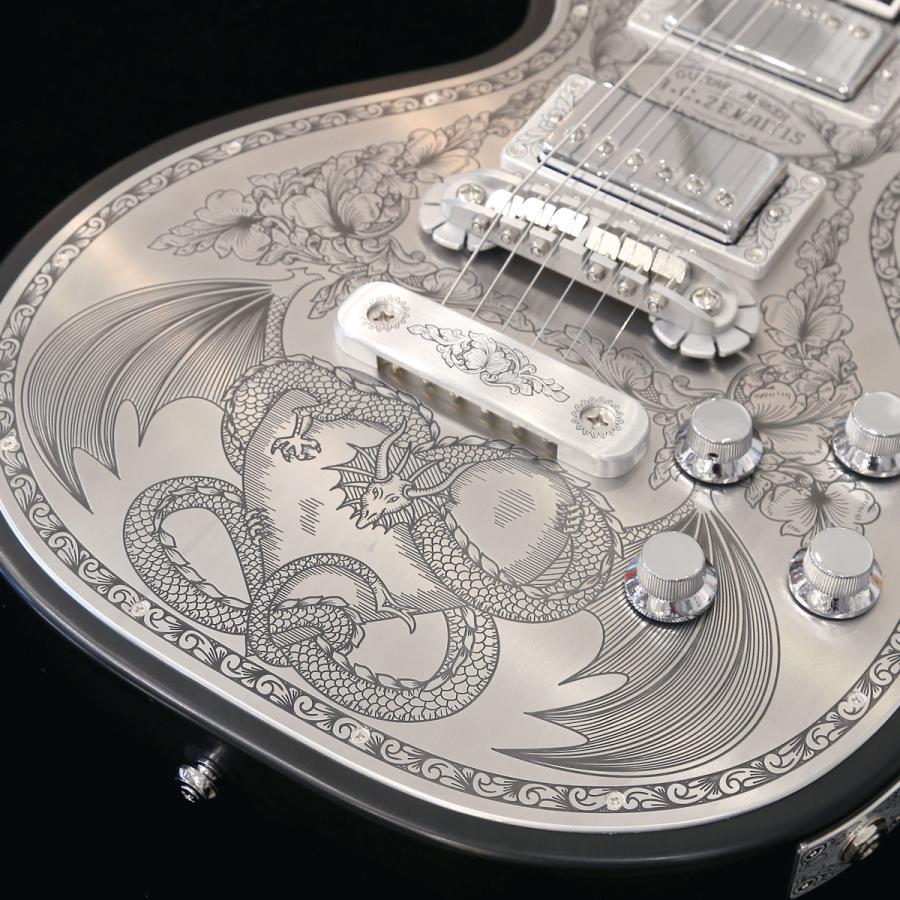 Zemaitis ゼマイティス エレキギター MFG-AC-24 Dragon & Heart, Black