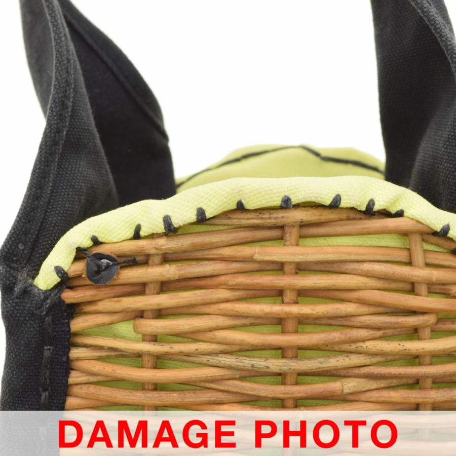 美品】エバゴス お買い物バッグ サテンカゴバッグ Eワッペン 刺繍 カゴ