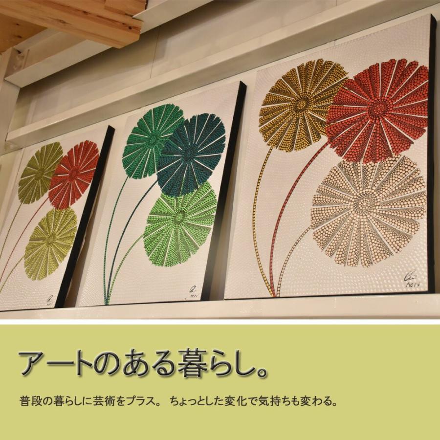 バリ絵画 FLOWER長方形 バリ ドットアート バリアート 絵画 バリ島