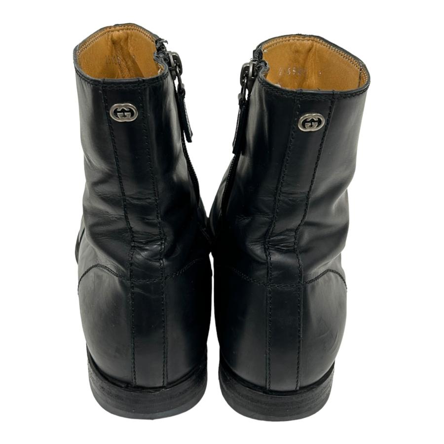 GUCCI（グッチ） サイドジップブーツ GG金具 ブラック系 メンズ