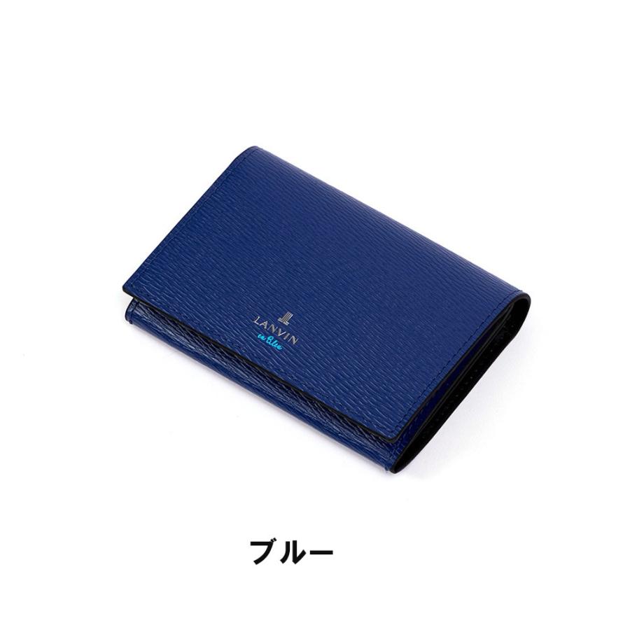 LANVIN en Bleu 名刺入れ ランバン オン ブルー ワグラム 牛革 レザー
