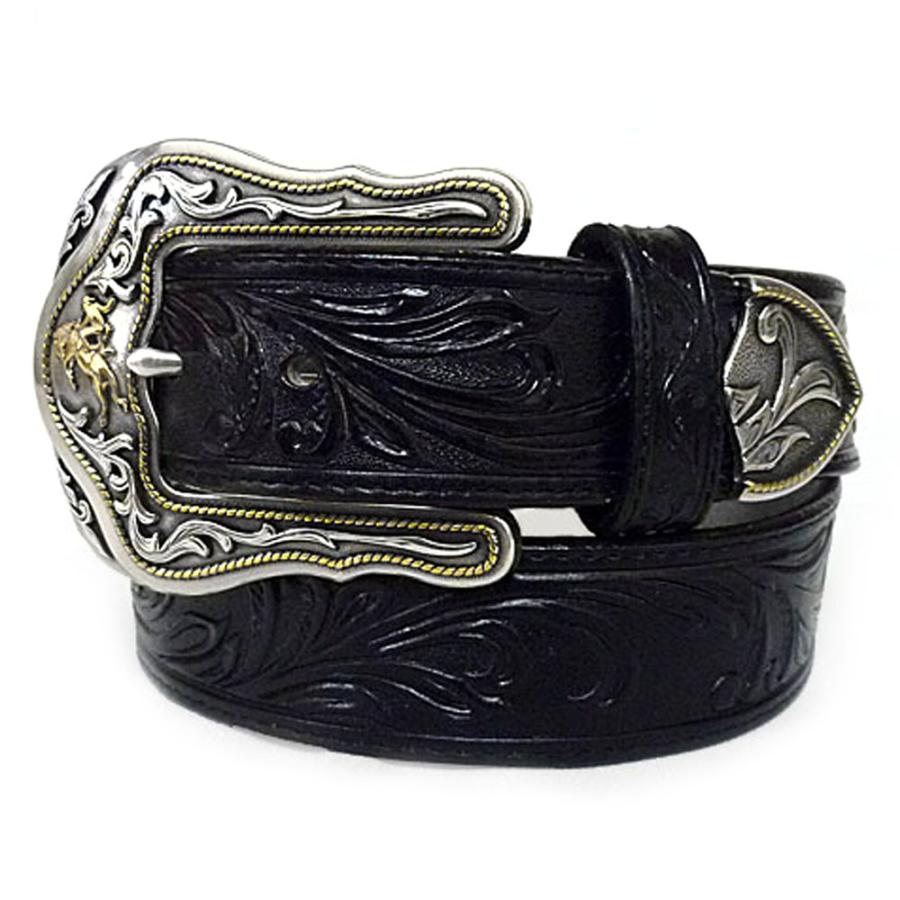 Tony Lama（トニーラマ） ウエスタン レザー ベルト 黒 ブラック