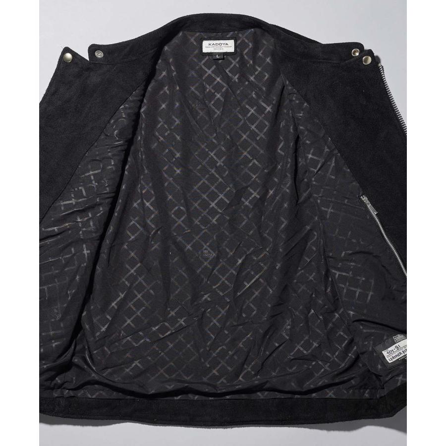 カドヤ（KADOYA） KADOYA LEATHER RIDERS VEST / スウェードブラック