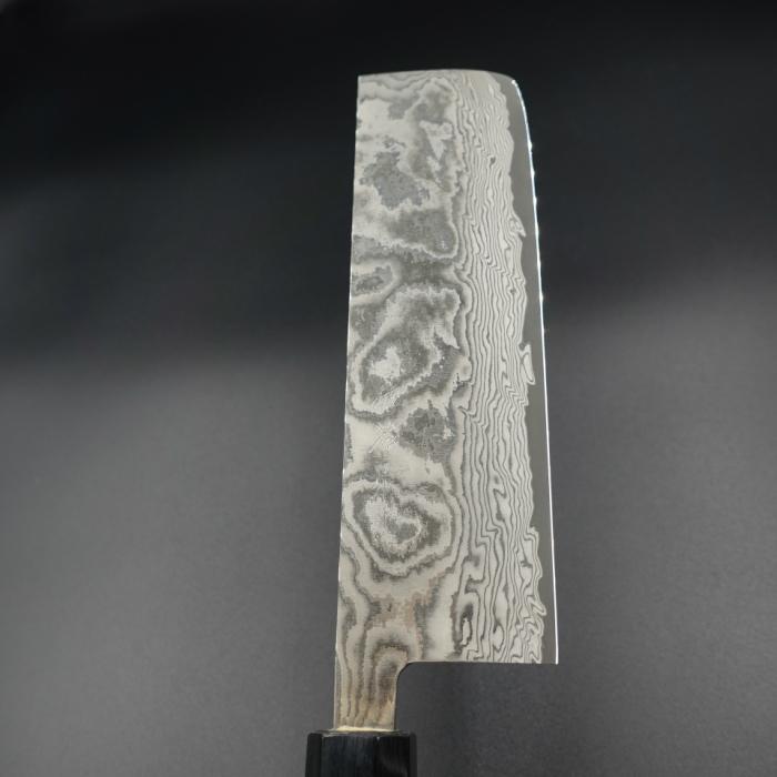 佐治作 包丁 菜切 VG10 ダマスカス 黒染め 165mm エンジュ 八角柄 越前