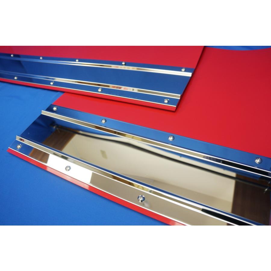 大型用2340mm 3分割 EVAレッド 2mm 泥除け 鏡面ステンセット