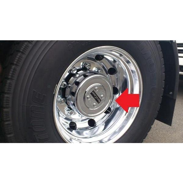 三菱07スーパーグレート リア10穴用 エアロセンターカバー左右セット