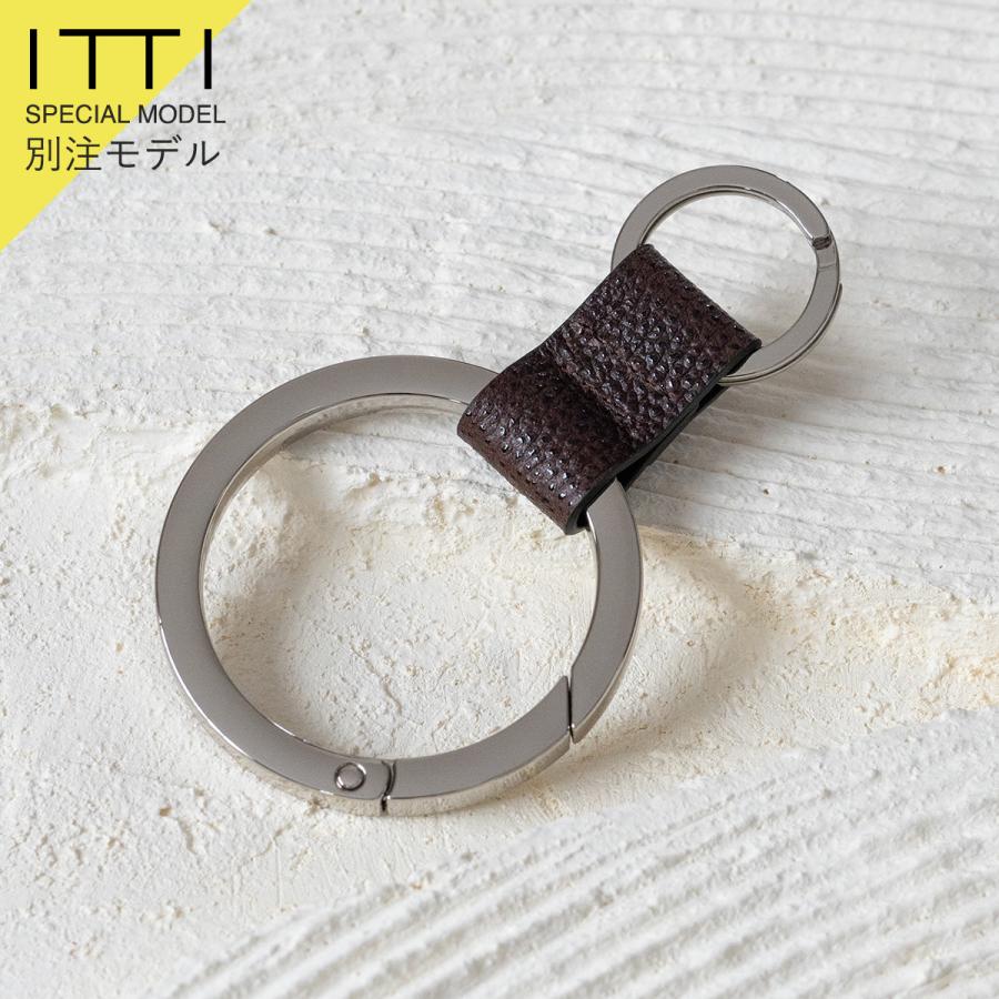 ITTI（イッチ） 【別注商品】ITTI キーリング 黒桟革 ブラウン CRISTY