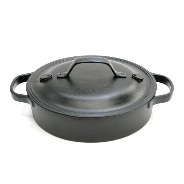 及源鋳造 クックトップ 煮込み鍋 丸浅型 24cm 2.1L 南部鉄器 及源 CT