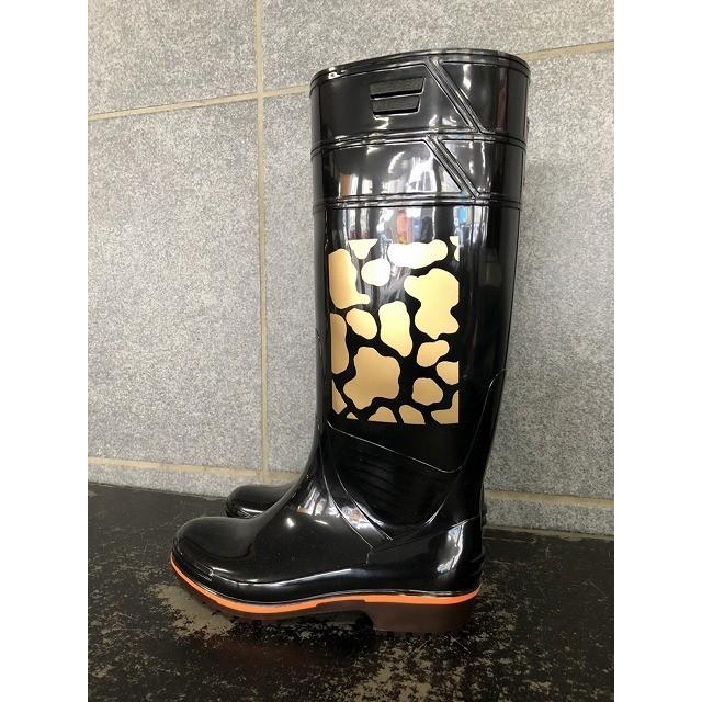 厨房 長靴 弘進ゴム ザクタス 耐油長靴Z01各色 金色 金色プリント入り