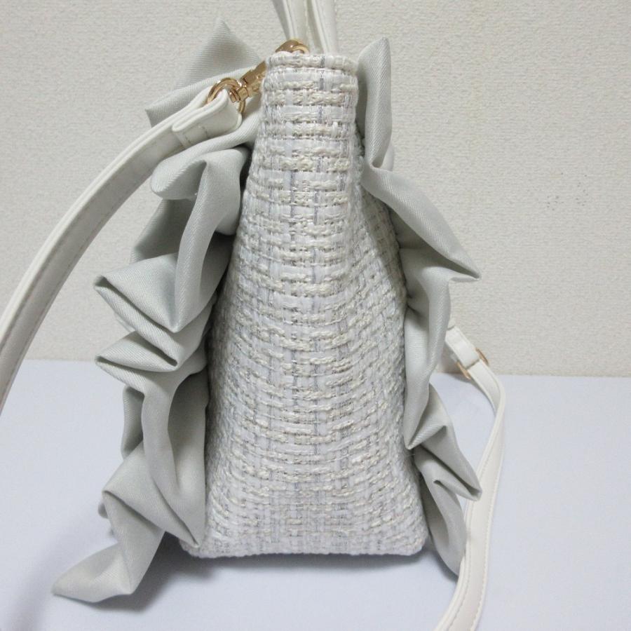 DIANA（ダイアナ） 美品 フリル ツイード 2WAY トートバッグ